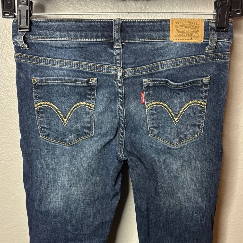 Levi 710 Super Skinny Juniors Blue Jeans - Picture 6 of 9